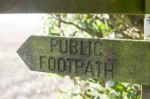 Footpath sign